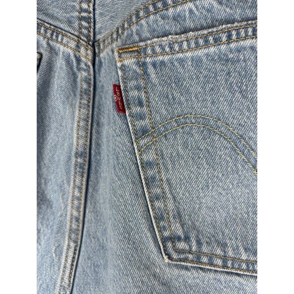 Levi Strauss 501 High Rise Size 31 Cut Off 6 Button Fly Light Wash - Picture 4 of 6
